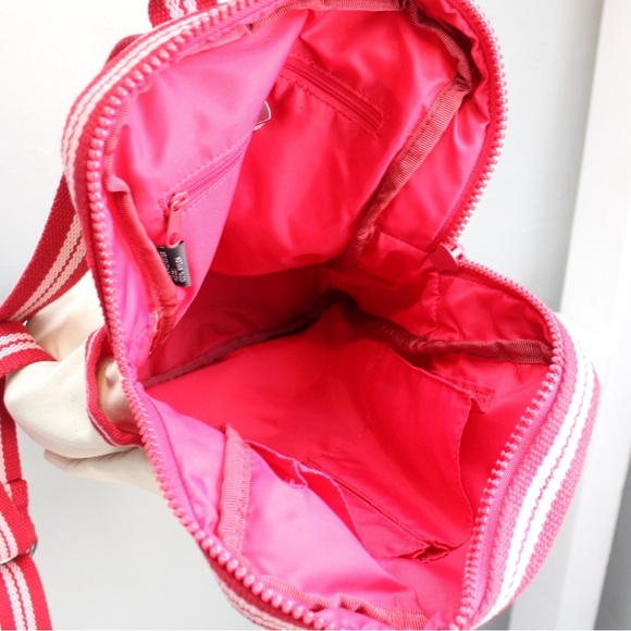 Diesel Spare Parts RARE Vintage Y2K Cream Red Canvas Mini Backpack Bag - Picture 7 of 8